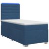 vidaXL Boxspringbett mit Matratze mit Kopfteil Blau 90 x 200 cm Stoff