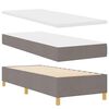 vidaXL Boxspringbett mit Matratze Dunkelgrau 90x190 cm Taupe