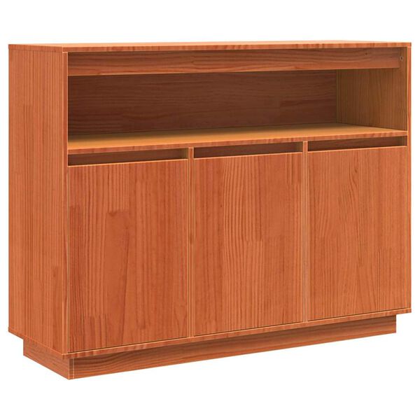 vidaXL Sideboard Wachsbraun 104,5 x 34 x 80 cm Massives Kiefernholz