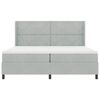 vidaXL Boxspringbett mit Matratze Hellgrau 200 x 200 cm Samt