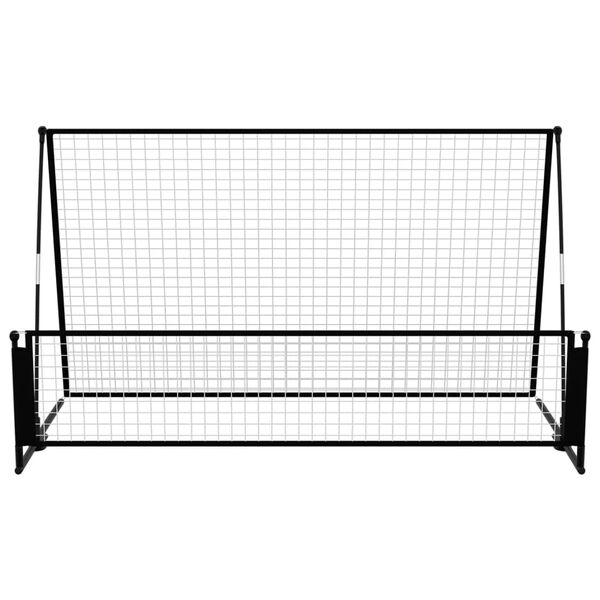 vidaXL 2-in-1 Rebounder und Fußballtor 202x104x120 cm Stahl