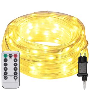 vidaXL Lichtseil mit 120 LEDs Warmes Wei&szlig; 5 m PVC