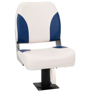 vidaXL Klappbarer Bootssitz 1 Set Blau und Wei&szlig; 41x36x48 cm