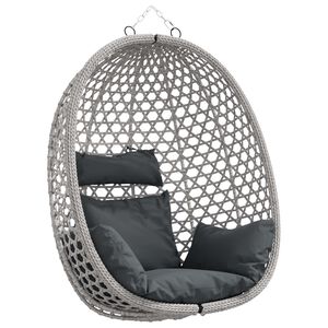 vidaXL H&auml;ngesessel ohne Gestell Anthrazit und Grau 92 x 57,5 x 110 cm