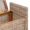 vidaXL Sitzbank mit Stauraum mit Kissen Natur 110 x 40 x 50 cm Rattan