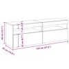 vidaXL TV-Schränke LED-Leuchten 2 Stk. Sonoma-Eiche 60x35x40 cm