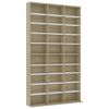vidaXL CD-Schrank Wei&szlig; und Sonoma-Eiche 102x16x177,5 cm Holzwerkstoff