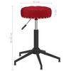 vidaXL Essst&uuml;hle 2 Stk. Drehbar Weinrot Samt