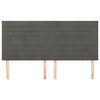 vidaXL Kopfteil Dunkelgrau 200 x 5 x 118/128 cm Samt