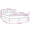 vidaXL Boxspringbett mit Matratze & LED Rosa 160x220 cm Samt