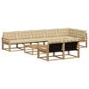 vidaXL Outdoor-Sofagarnitur 9 pcs Wei&szlig; und Beige 79 x 79 x 37 cm
