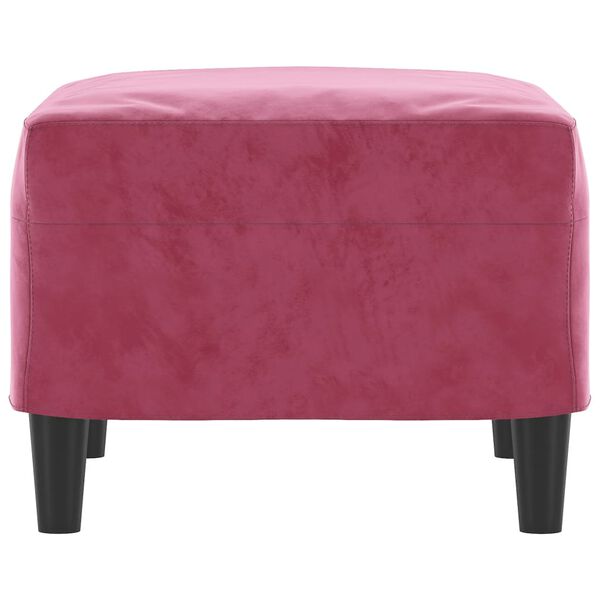 vidaXL Fußhocker Weinrot 60x50x41 cm Samt