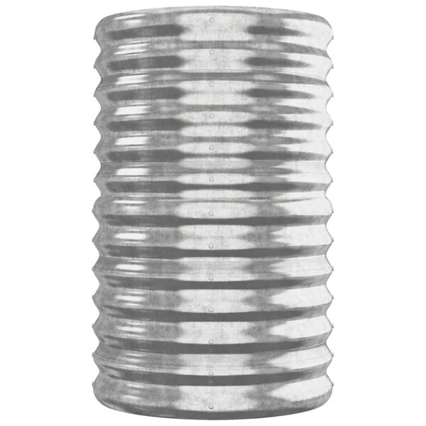 vidaXL Hochbeet Verzinkter Stahl 260x40x68 cm Silbern