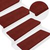 vidaXL Stufenmatten Selbstklebend 15 Stk. 65x24,5x3,5 cm Rot