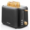 Bestron Toaster ATO850BW 800 W Schwarz Holz