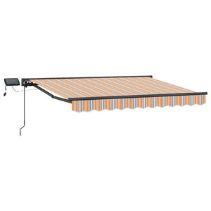 vidaXL Manueller Markisenrahmen mit LEDs 3,5 x 2,5 m