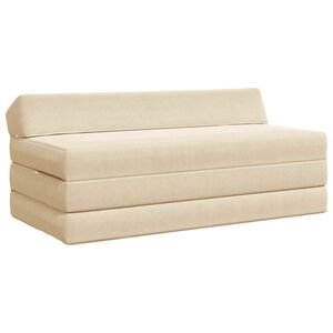 vidaXL Klappsofa Bett Creme 120 x 60 x 49 cm Stoff