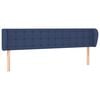 vidaXL Kopfteil mit Ohren Blau 203x23x78/88 cm Stoff