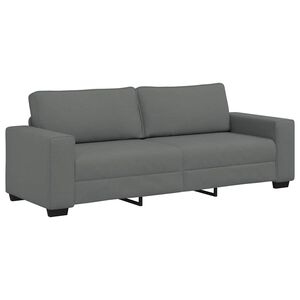vidaXL 3-Sitzer-Sofa Dunkelgrau 220x77x82 cm Stoff