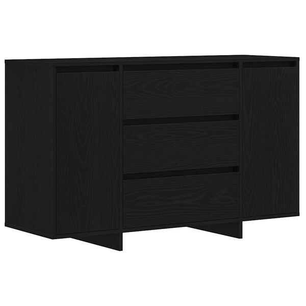 vidaXL Sideboard Schwarz Eichen-Optik 120 x 41 x 75 cm Holzwerkstoff