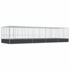 vidaXL Voliere mit Erweiterung Silbern 932x307x212 cm Stahl
