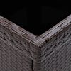 vidaXL Garten-Esstisch Braun Poly Rattan