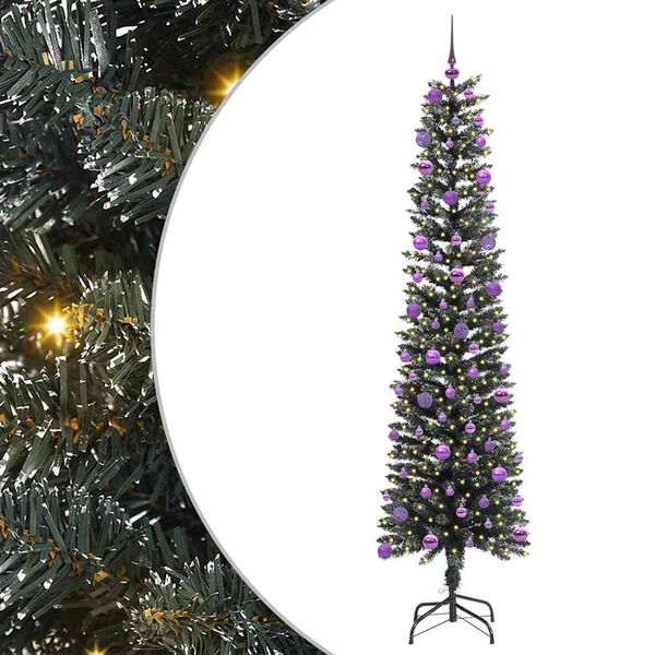 vidaXL K&uuml;nstlicher Weihnachtsbaum mit 300 LEDs mit St&auml;nder Gr&uuml;n 210 cm