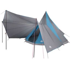 vidaXL Tipi Zelt mit Dach mit Speicher Blau 510 x 690 x 330 cm Taft