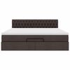 vidaXL Ottoman-Bett mit Matratze Dunkelbraun 160x200 cm Stoff