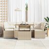 vidaXL Garten-Sofa-Set mit Kissen 7 pcs Beige und Creme