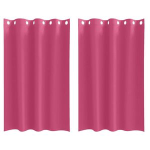 vidaXL Verdunkelungs-Vorh&auml;nge mit Ringen 2 pcs Helles Pink