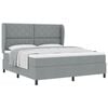 vidaXL Boxspringbett mit Kopfteil Hellgrau 180 x 200 cm Stoff