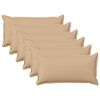 vidaXL Kissenbezug 6 pcs HOUTEN Creme 40 x 80 cm Kunstleinen