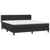 vidaXL Boxspringbett mit Matratze Schwarz 180x200 cm Kunstleder