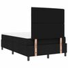 vidaXL Boxspringbett mit Matratze mit LED Schwarz 120 x 200 cm Stoff