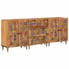 vidaXL Sideboard 3 pcs Natur 60 x 33,5 x 75 cm Massivholz Mango