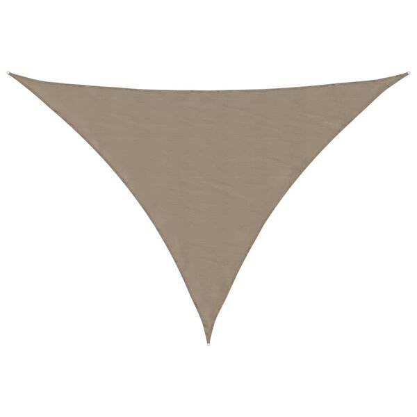 vidaXL Sonnensegel Oxford-Gewebe Dreieckig 3,5x3,5x4,9 m Taupe