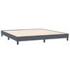 vidaXL Boxspringbett mit Matratze & LED Dunkelgrau 180x210 cm Samt