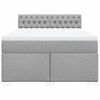 vidaXL Boxspringbett mit Matratze Hellgrau 140x190 cm Stoff