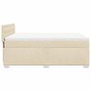 vidaXL Boxspringbett mit Matratze Creme 140x190 cm Stoff