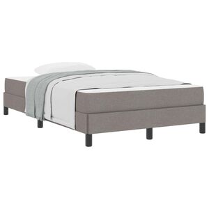 vidaXL Boxspringbett mit Matratze Taupe 120 x 200 cm Stoff