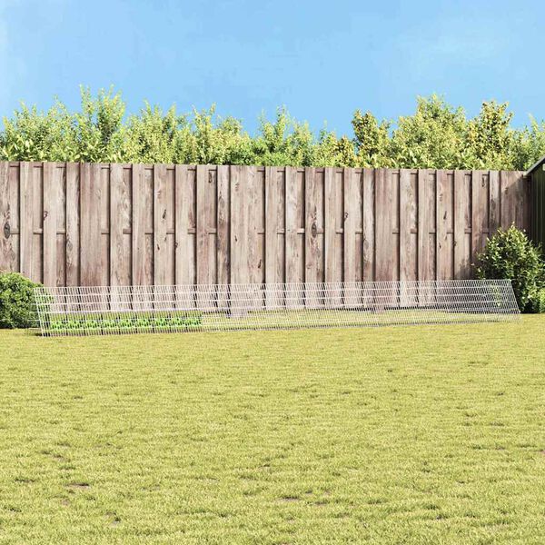 vidaXL Hasenkäfig Silber 650 x 55 x 55 cm Verzinkter Stahl