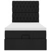 vidaXL Ottoman-Bett mit Matratze Schwarz 100x200 cm Stoff