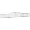 vidaXL Gabione mit Hochbogen 400x50x40/60 cm Verzinktes Eisen