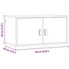 vidaXL Wandschrank Wachsbraun 60 x 30 x 30 cm Massives Kiefernholz