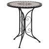 vidaXL Mosaik-Bistrotisch Grau 60 cm Keramik