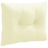 vidaXL R R&uuml;ckenkissen PUTTEN 100 % Polyester Creme 50 x 40 x 10 cm