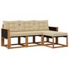vidaXL Outdoor-Sofagarnitur mit Kissen 4 pcs Natur und Beige