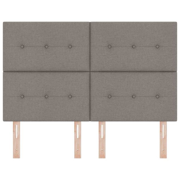 vidaXL Kopfteil mit Kopfteil Taupe 144 cm Kunstleder