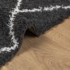 vidaXL Shaggy-Teppich PAMPLONA Hochflor Modern Schwarz Creme 60x110 cm